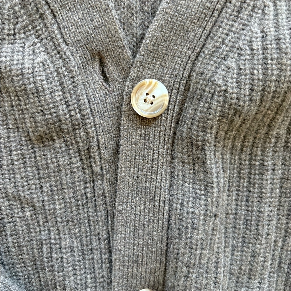 Quince Brown Boyfriend Cashmere Cardigan - Picture 6 of 7